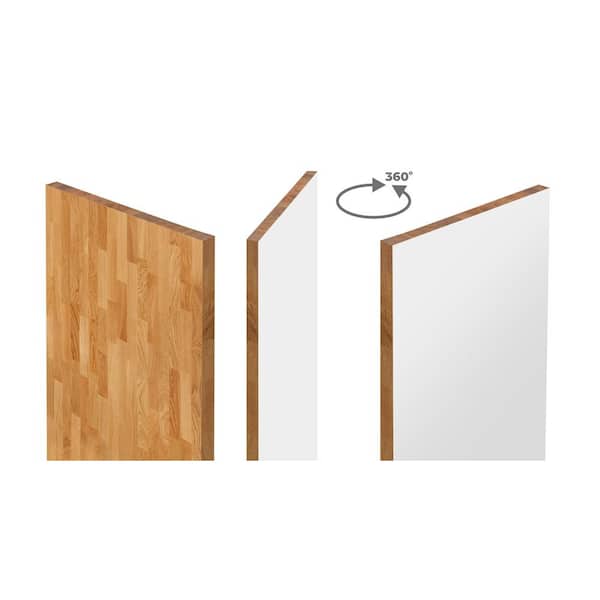 4 ft. L x 25 in. D Finished Engineered Oak Butcher Block Countertop