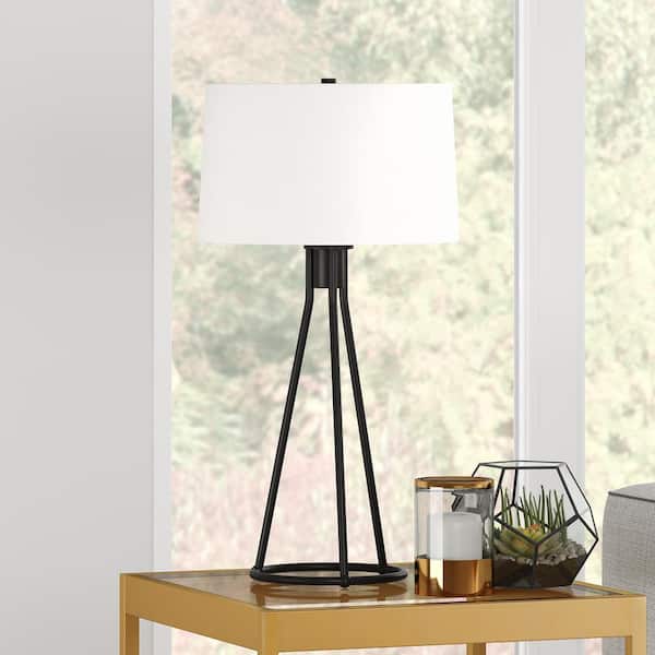 Nova 28 in. Blackened Bronze Tapered Table Lamp