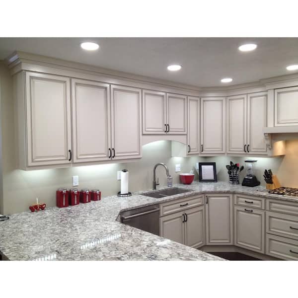 16.5 in. Battery Operated LED White Rechargeable 4000K Cool White Under Cabinet Light (4-Pack)