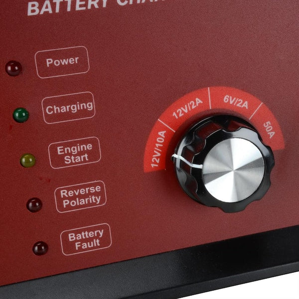 4.5 ft.12-Volt Car-To-Car Battery Booster with Engine Start and Heavy-Duty Copper Plated Clamps, Built-in Amp Meter