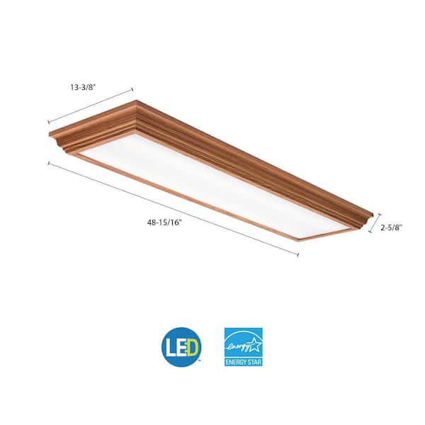 Cambridge 4 ft. Oak LED Flush Mount