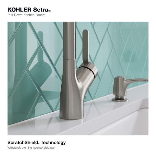 Setra Single-Handle Pull-Down Sprayer Kitchen Faucet in Vibrant Stainless