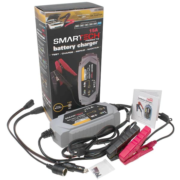 6-Volt/12-Volt 15 Amp Smart Automotive Battery Charger, Maintainer, Repairer, Tester with Advanced Desulphation Process