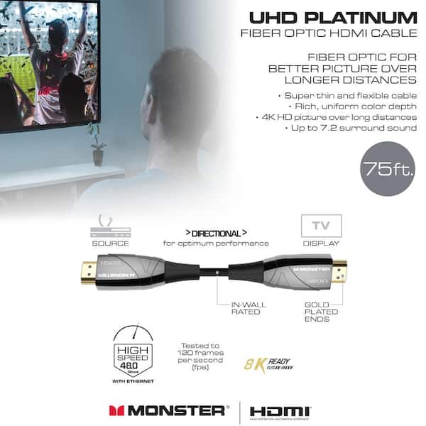 75 ft. UHD Platinum Fiber Optic HDMI Cable