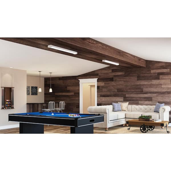 4 ft. 2000/3000/4000 Lumens Integrated LED White Low Profile Wraparound Light Fixture, 3000K/4000K/5000K