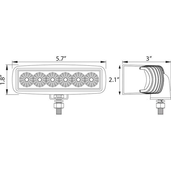 5.7 in. LED Rectangular Flood Light