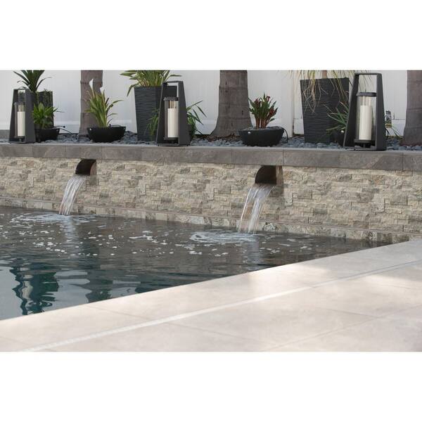 Trevi Gray Ledger Panel 6 in. x 24 in. Natural Travertine Wall Tile (6 sq. ft./Case)