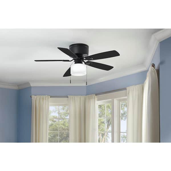 Bellina 42 in. LED Indoor Matte Black Ceiling Fan with Light Kit
