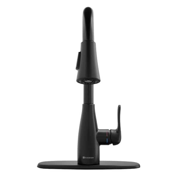 McKenna Single-Handle Pull-Down Sprayer Kitchen Faucet in Matte Black with TurboSpray and FastMount
