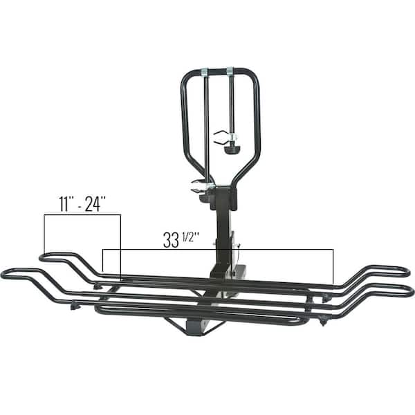 4-Bike Hitch-Mounted Steel Tray Bicycle Rack