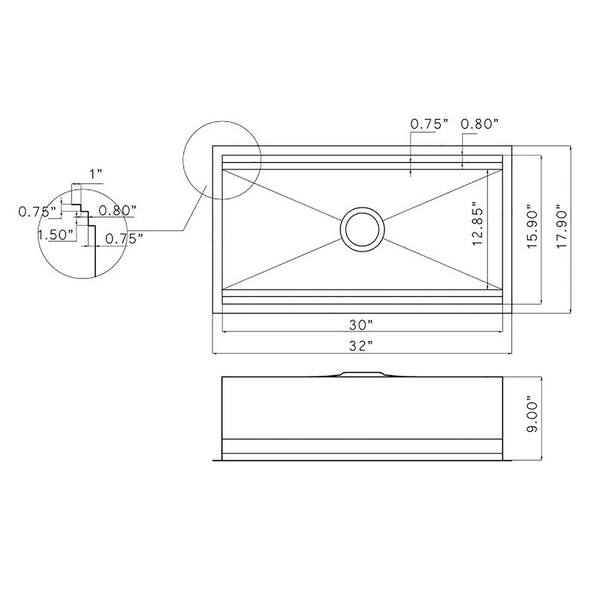 All-in-One Matte Black Finished Stainless Steel 32 in. x 18 in. Undermount Kitchen Sink with Spring Neck Faucet