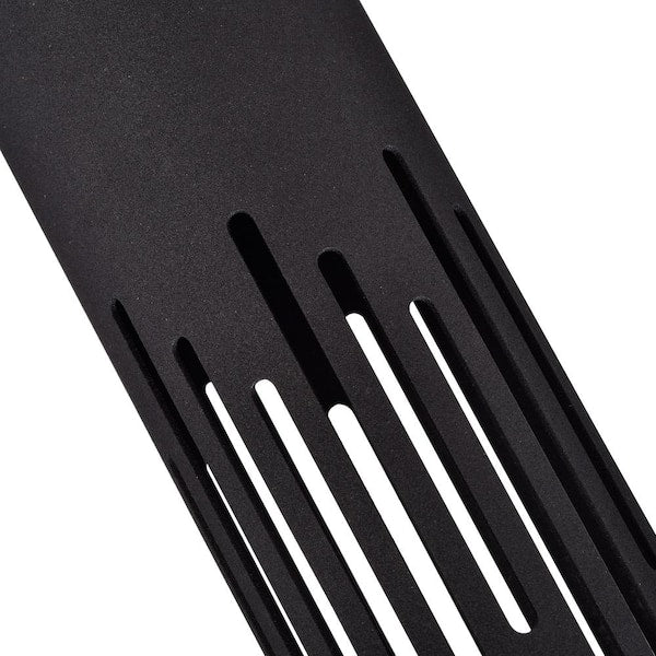 1-Light Matte Black Hanging Pendant with Cylinder Metal Shade