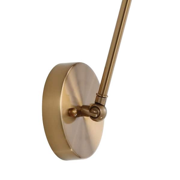 Rover 7 in. Adjustable Arm Metal Brass LED Wall Sconce