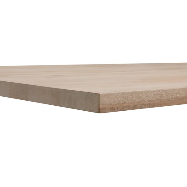 8 ft. L x 25 in. D Unfinished Birch Butcher Block Countertop in With Standard Edge
