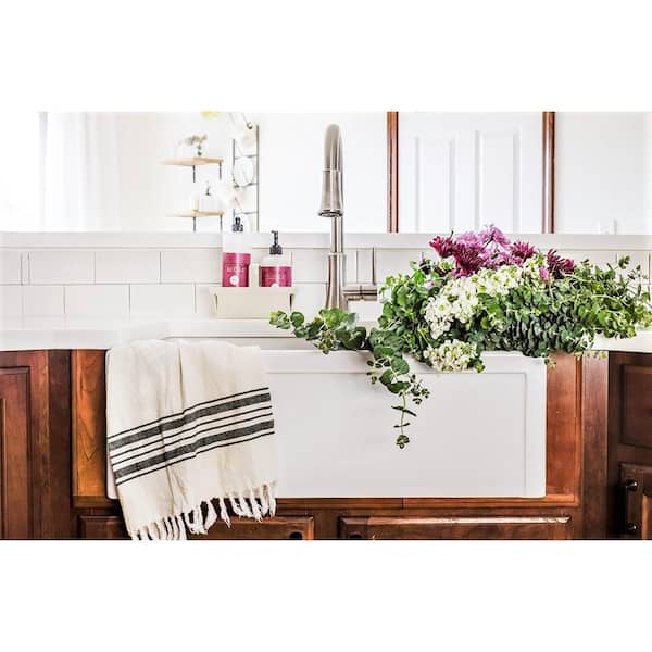 Bradstreet II 30 in. Undermount Farmhouse Single Bowl Crisp White Fireclay Kitchen Sink