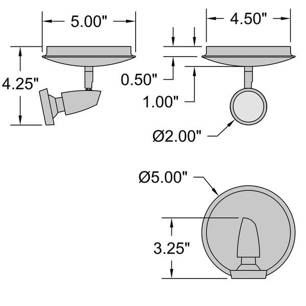 Mirage 1-Light Bronze Swivel Spotlight