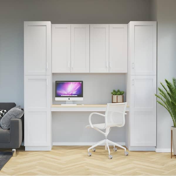 Westfield Feather White Shaker Stock Assembled Base Kitchen Cabinet (24 in. W x 23.75 in. D x 35 in. H)