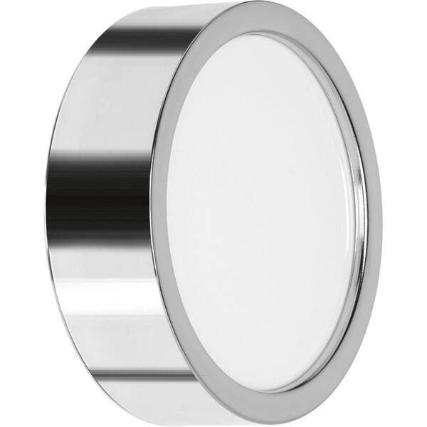 9 in. Portal 17-Watt Polished Chrome Integrated LED Flush Mount