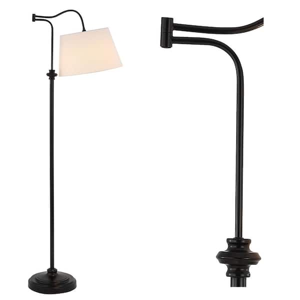 Jason 68.5 in. Oil Rubbed Bronze Metal Traditional Swing Arm LED Floor Lamp