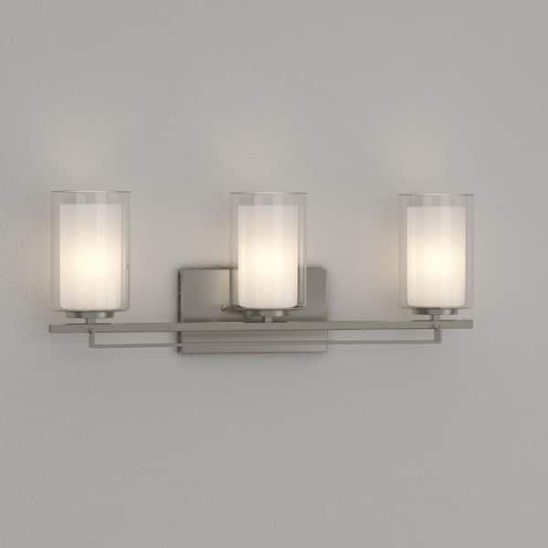 Parsons Studio 3-Light Brushed Nickel Bath Light