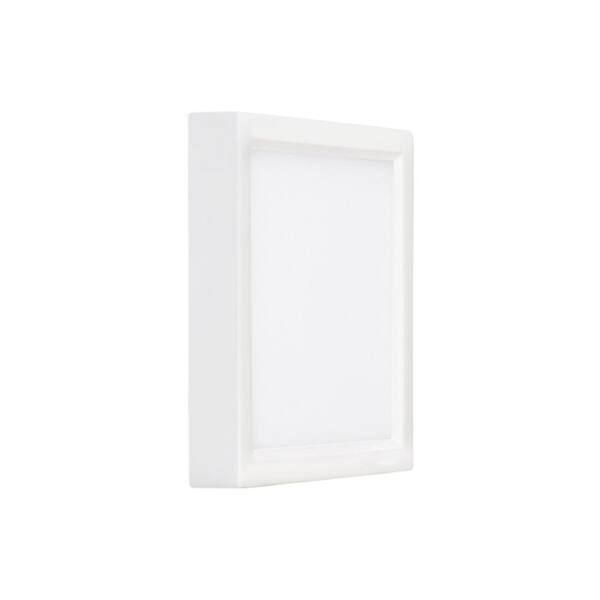 Lotus 4 in. White Square Integrated LED Flush Mount
