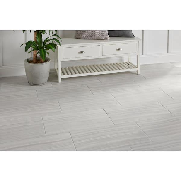 Trinity Ivory 12 in. x 24 in. Matte Porcelain Stone Look Floor and Wall Tile (14 sq. ft./Case)