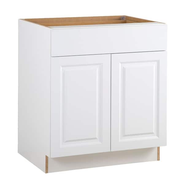 Benton 30 in. W x 24.5 in. D x 34.5 in. H Assembled Base Kitchen Cabinet in White with Soft Close Full Extension Drawer
