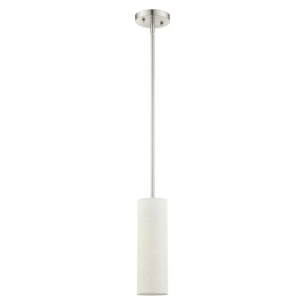 Mercury 1 Light Brushed Nickel Mini Pendant