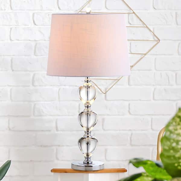 Cole 27 in. H Clear/Chrome Crystal Table Lamp