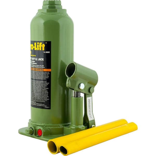 8-Ton Capacity Hydraulic Welded Bottle Jack with Side Pump