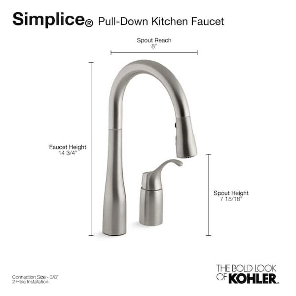 Simplice Single-Handle Pull-Down Sprayer Kitchen Faucet in Matte Black