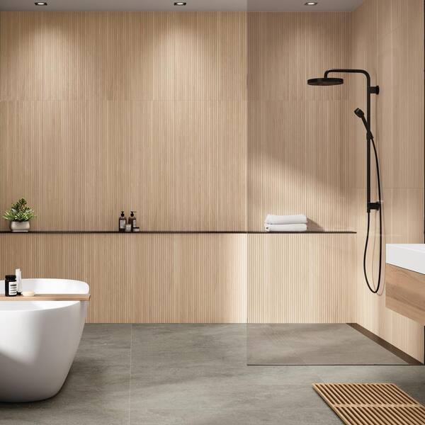 UrbanSlat Natural 16 in. x 48 in. Matte Ceramic Wall Tile (15.51 sq. ft./Case)