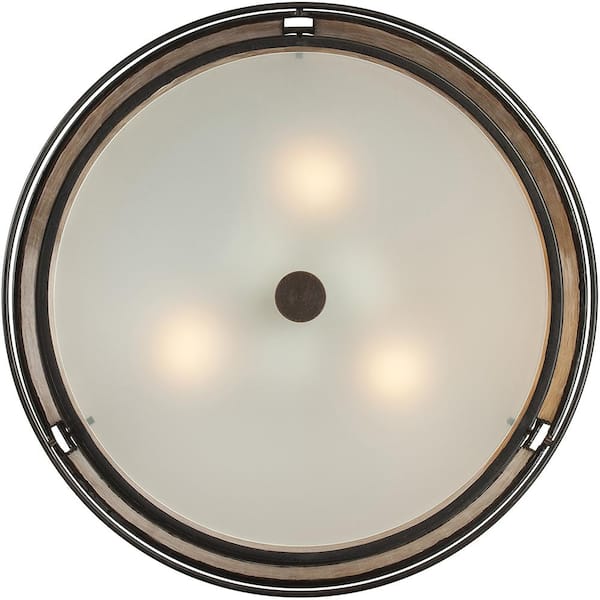 Laguna 3-Light Renaissance Copper Semi-Flush Mount