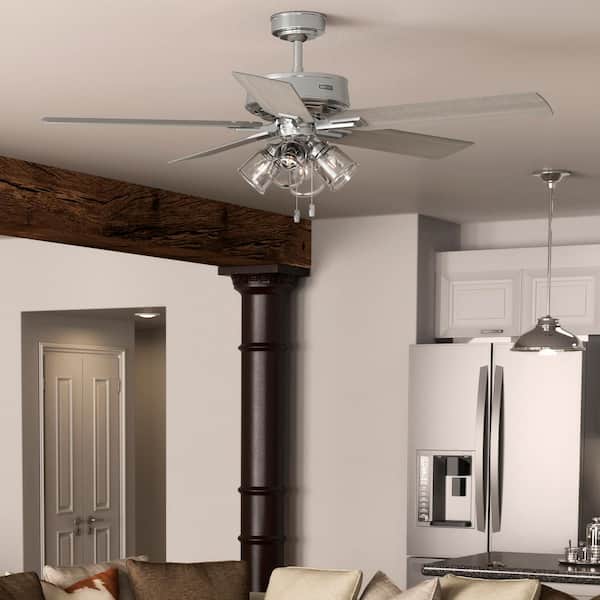 Beckworth 60 in. Indoor Brushed Nickel Ceiling Fan with Light Kit