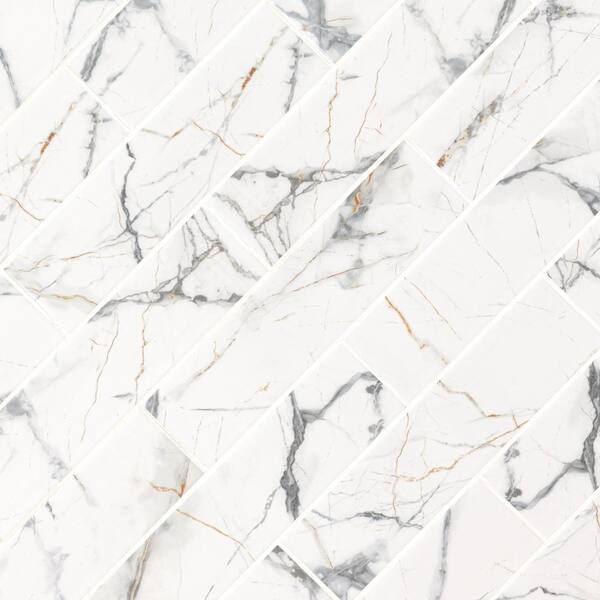 Lockson Mix 4 in. x 16 in. Glossy White Ceramic Wall Tile (17.22 sq. ft./Case)