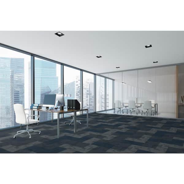 Jett Ties Residential/Commercial 24 in. x 24 Glue-Down Carpet Tile (18 Tiles/Case) 72 sq. ft.