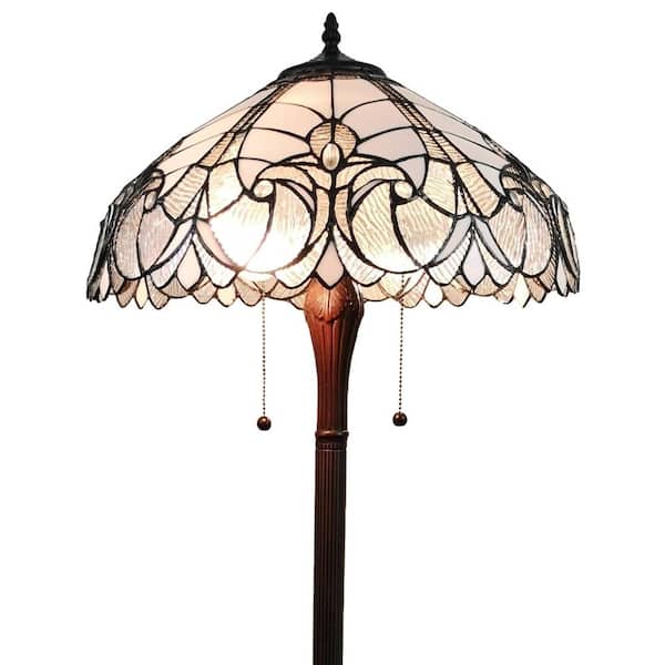 62 in. Tiffany Style Floral Floor Lamp