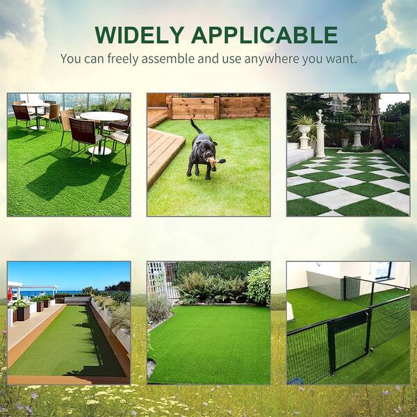 Greenfield 6 ft. x 10 ft. Green Artificial Grass Turf