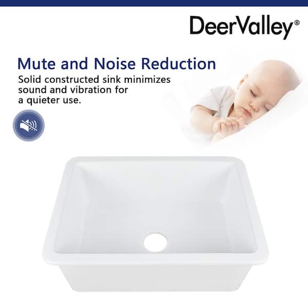 Glen White Rectangular Fireclay 27 in. Single Bowl Undermount/Drop-In Kitchen Sink with Basket Strainer and Sink Grid