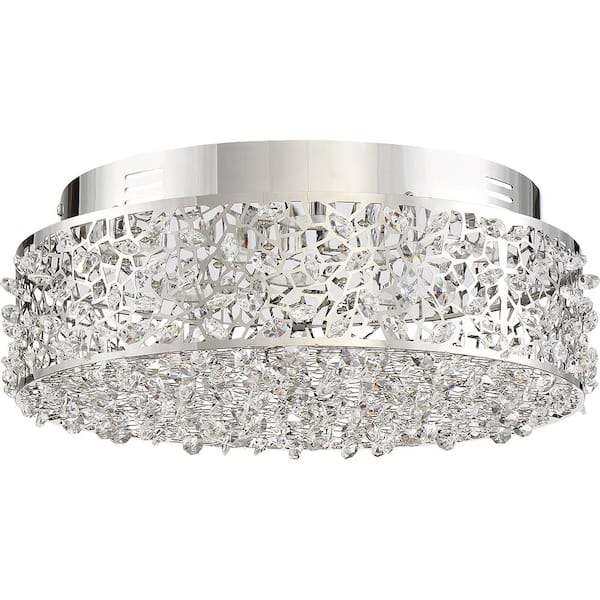 Starlet 13.75 in. Polished Chrome LED Flush Mount