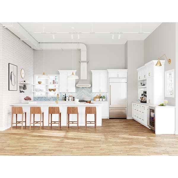 Designer Series Melvern Assembled 24x34.5x23.75 in. Base Kitchen Cabinet in White