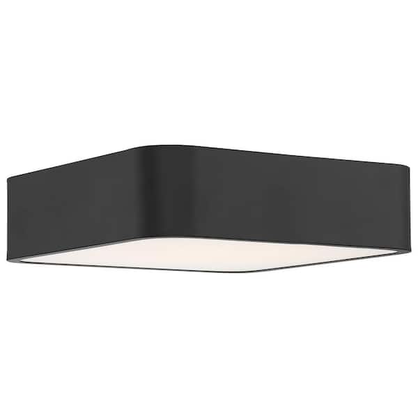 Granada 12 in. 1-Light Black LED Flush Mount