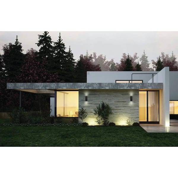 Ascoli 6.81 in. W x 12.79 in. H 2-Light Black Outdoor Wall Lantern Sconce