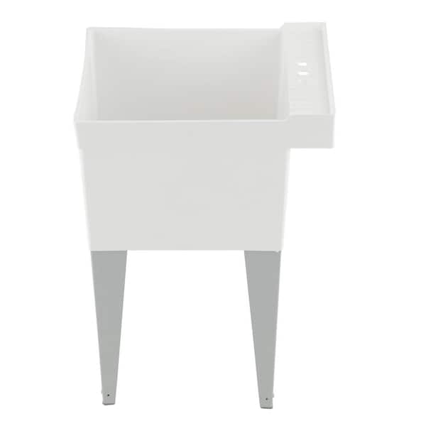 Utilatub 24 in. x 20 in. Structural Thermoplastic Floor-Mount Utility Tub in White