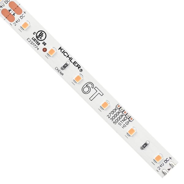 6T 100 ft. 3000K LED White Standard Output Under Cabinet Strip Light