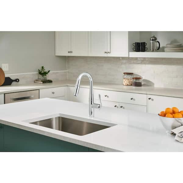 Selene 1-Handle with 1.75 GPM Pull-Down Deck Mount Prep Faucet in Chrome