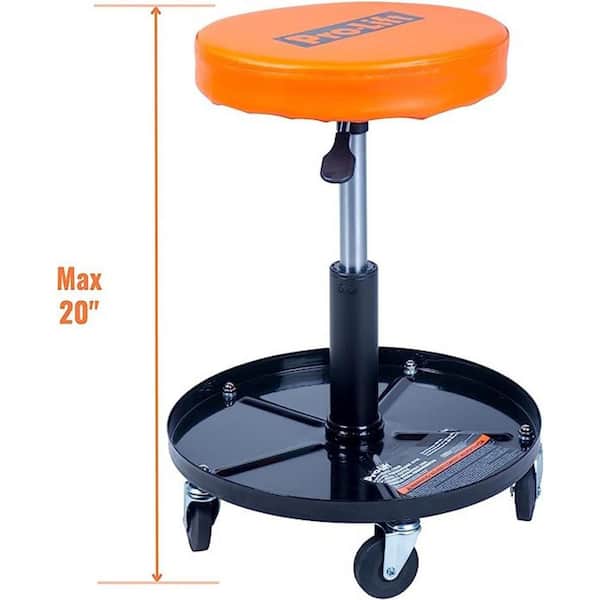 Pneumatic Chair with 300 lbs Capacity - Black/Orange