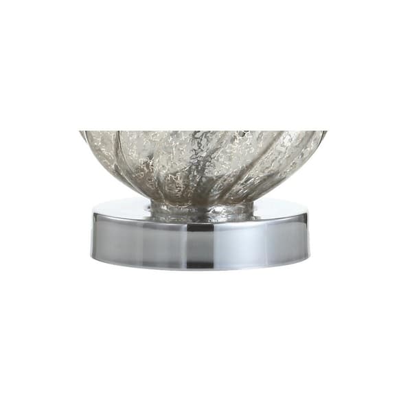 Lawrence 20.5 in. Mercury Silver Glass/Metal LED Table Lamp