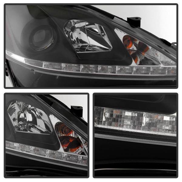 Lexus IS 250/350 2006-2010 Projector Headlights - DRL - Black