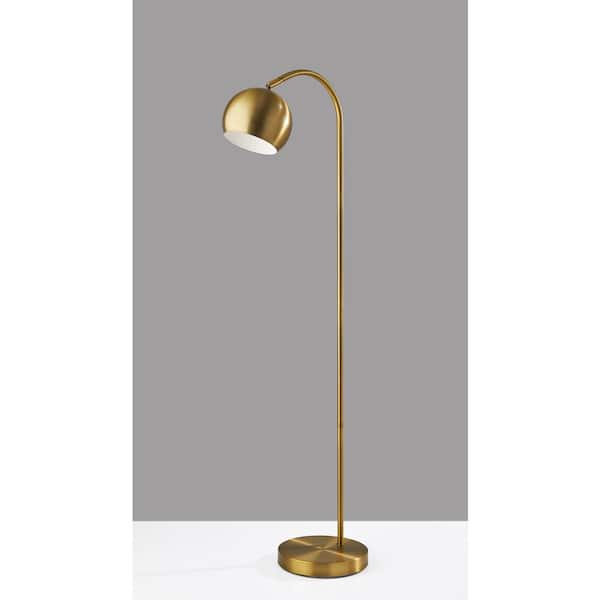 Emerson 59 in. Antique Brass Floor Lamp
